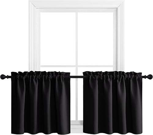 Miniatura 4 de NICETOWN Cenefas de Ventana Opacas con Aislamiento Térmico para Guardería - Paneles de Cortina con Bolsillo para Barra de Decoración del Hogar de