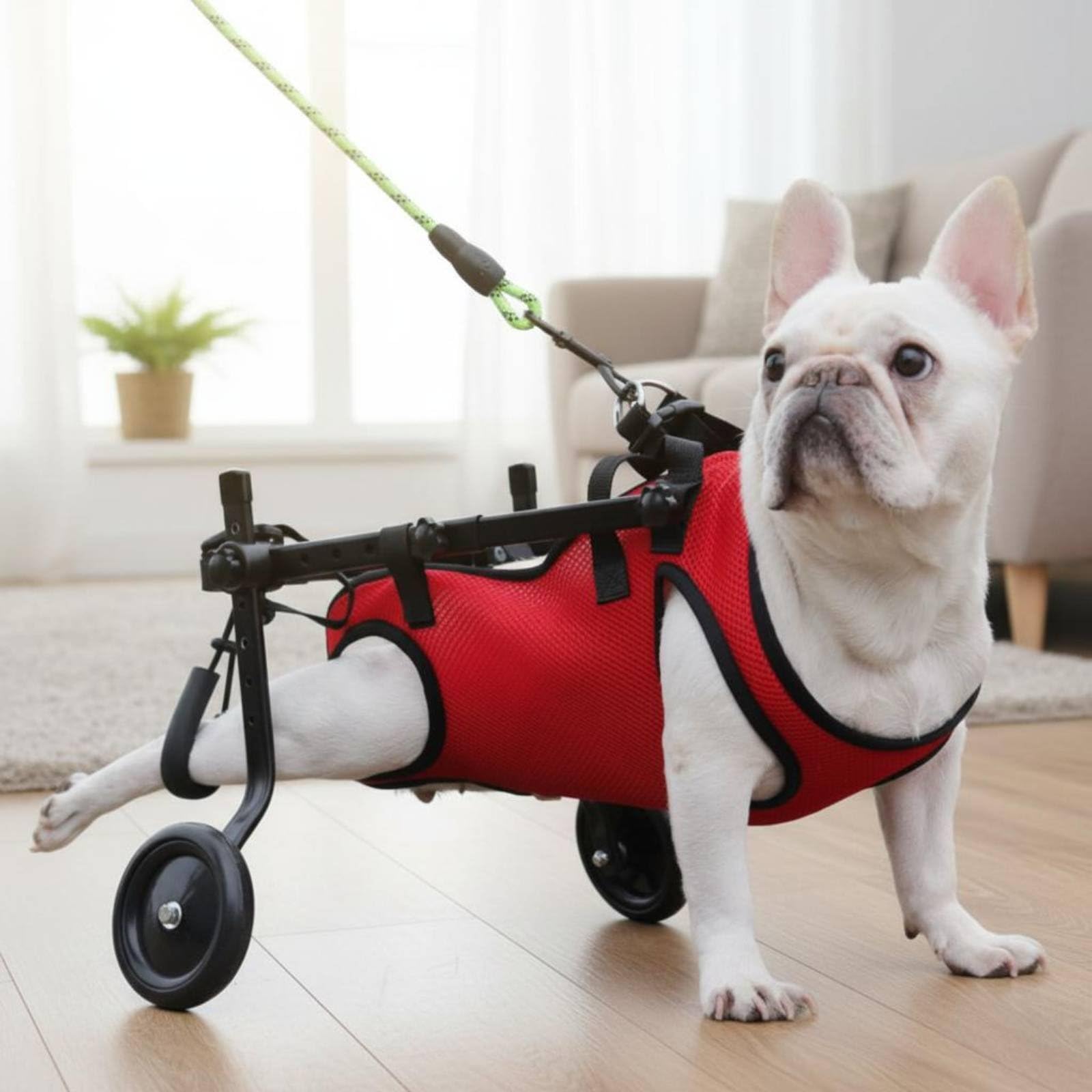 Baoblaze Carrello di Supporto per La Mobilità Cane Carro Riabilitazione Sedia a Rotelle Imbracatura Regolabile Struttura Pieghevole Montaggio Rapido con, Blu, Blu Lago, M