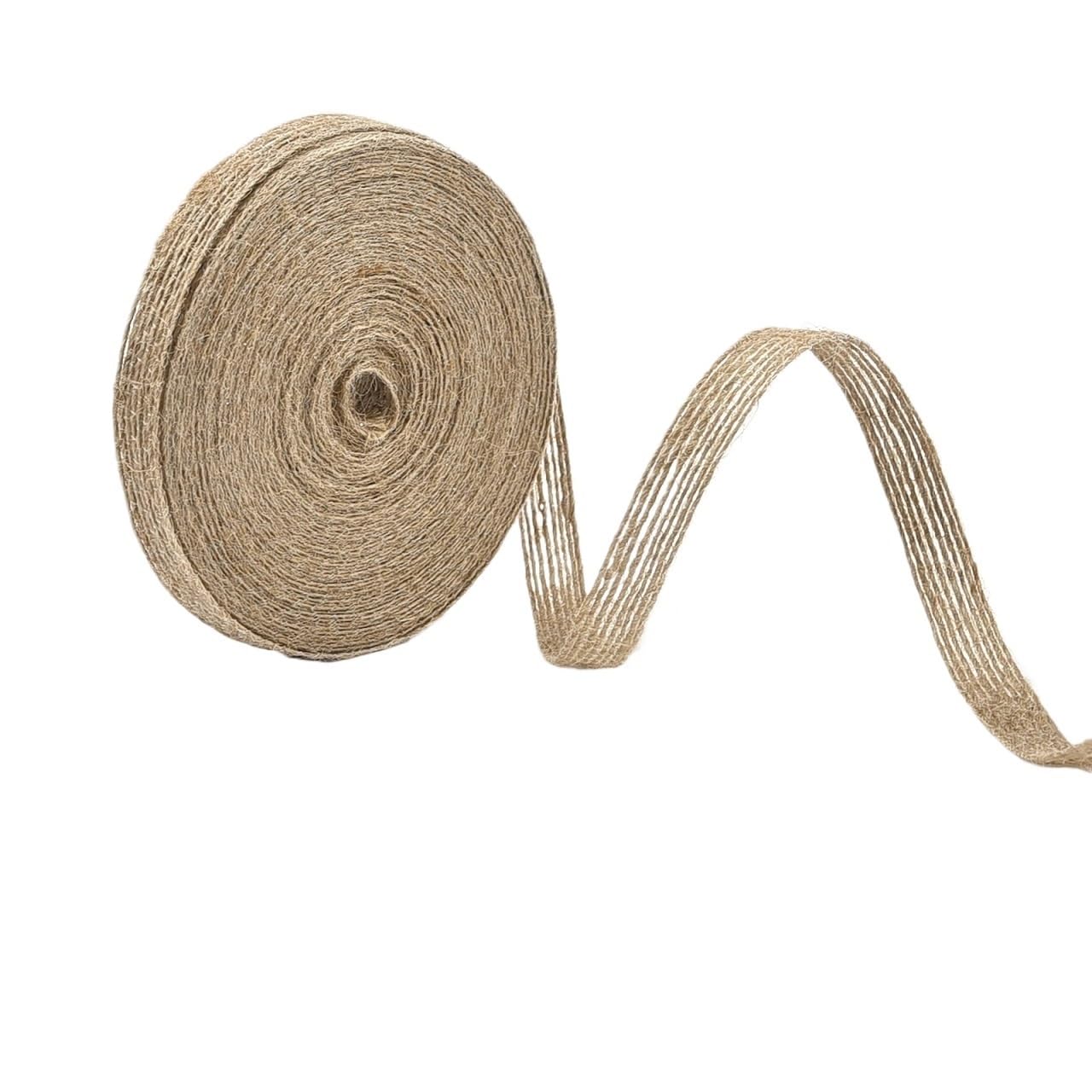 Hessian 0.6-5cm Natural Burlap Fabric Jute Craft Ribbon Lace for Wrapping Rustic Vintage Wedding Decor 10Meter(1cm)