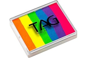 TAG Face and Body Paint Split Cake 50g Neon Rainbow