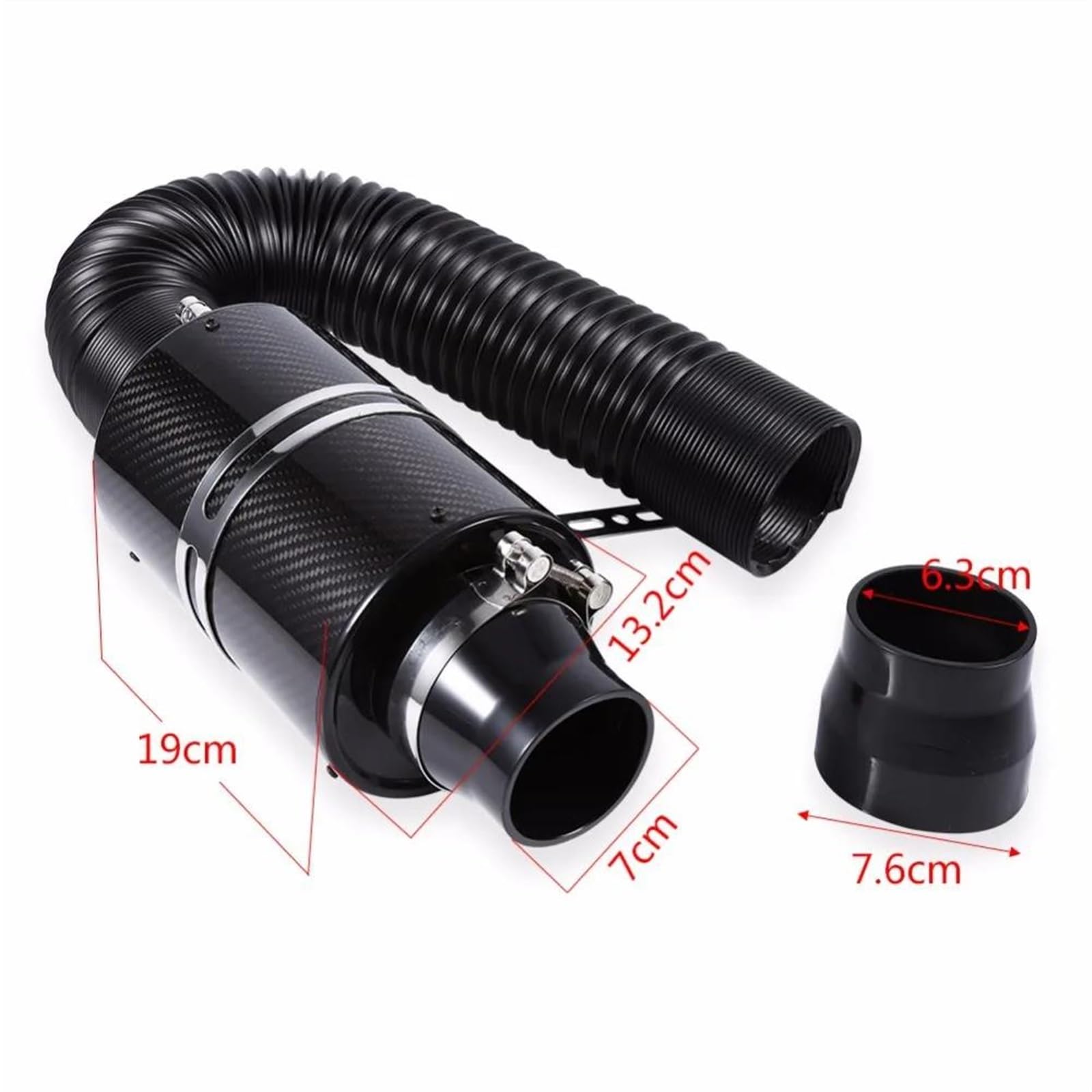 Manguera Admisión Aire Tubo Admisión Universal 1 Juego De Filtro Aire Frío 3 Pulgadas Para Coche Manguera Entrada Para Motor Automóvil Tubo Para