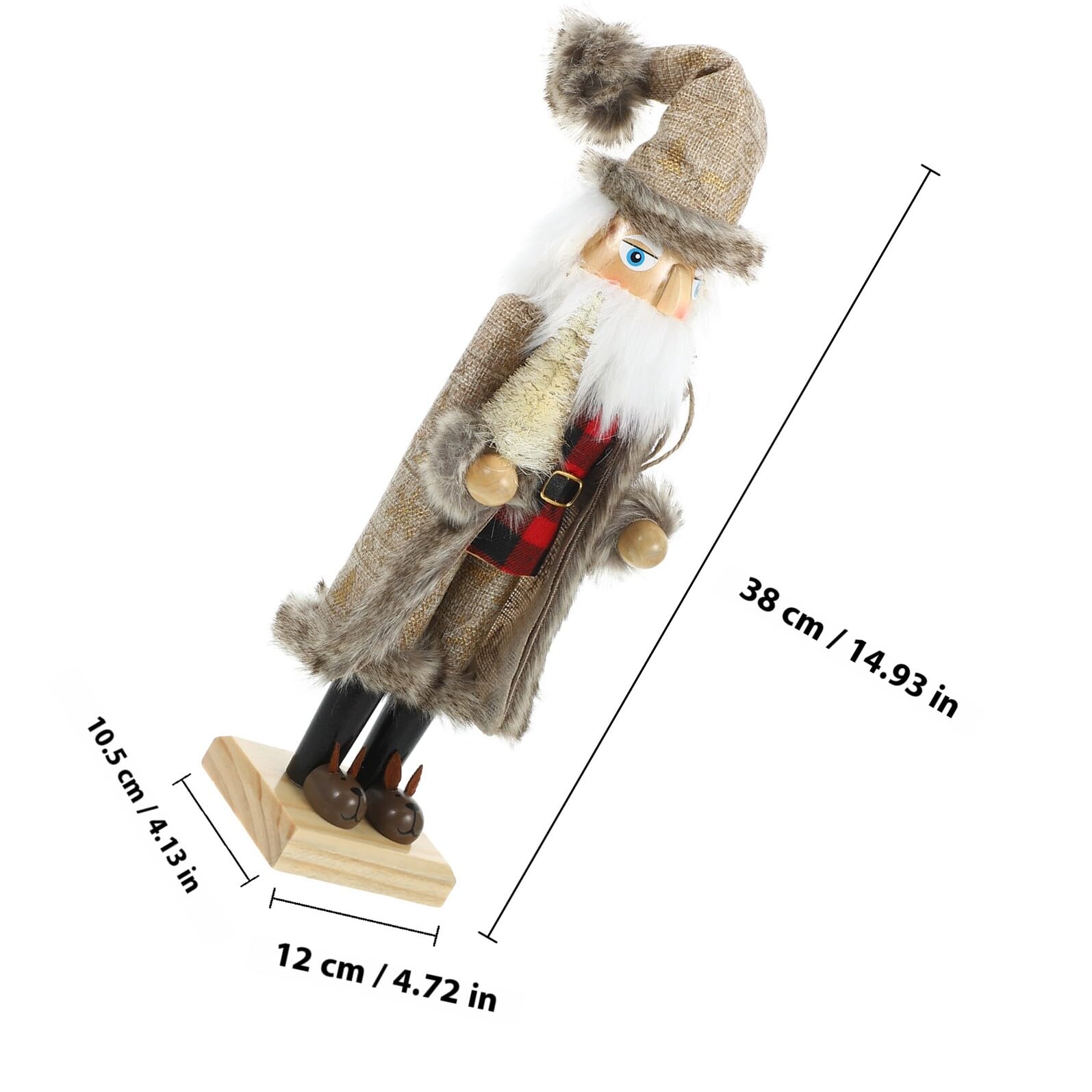 VALICLUD Holz-nussknacker-Statue für Weihnachts-Dekoration Tisch-Dekoration Kleine Nussknacker-Figur Gastgeschenk