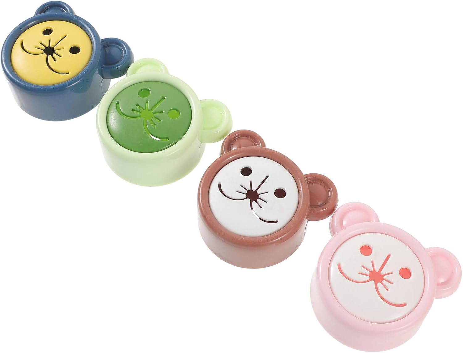 4pcs Self-Adhesive Plastic Towel Holder Clips for Bathroom Wall and Kitchen, Cartoon Style Hanging Organizer for Tea Towels and Cloths, Space-Saving Wall Decor and Shower Use