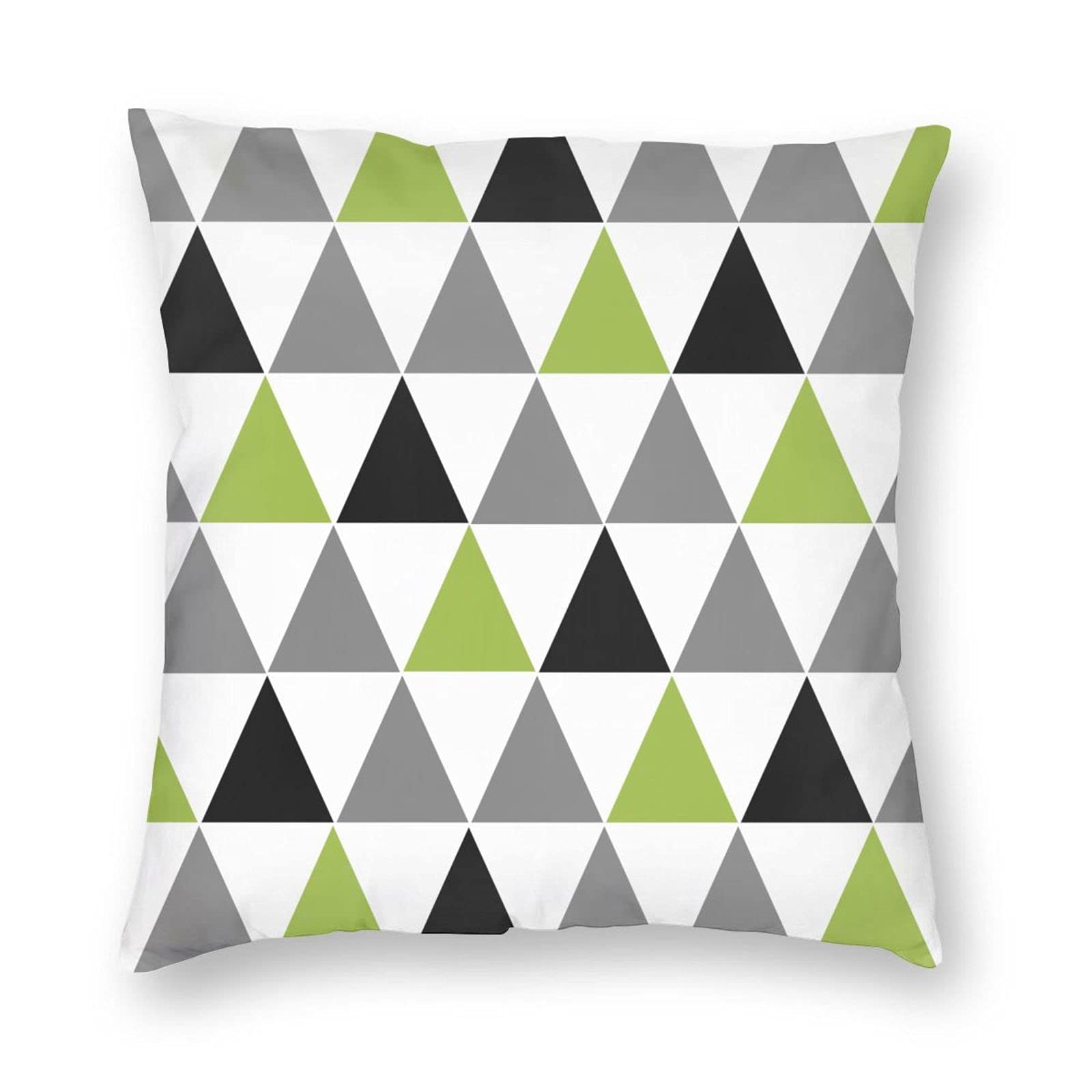lime green and gray pillows