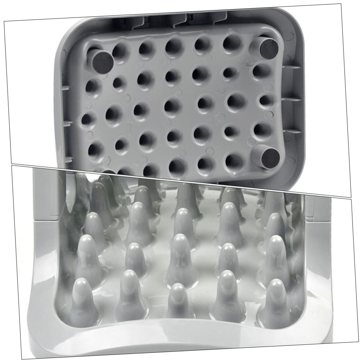 FOMIYES Mangiatoia Automatica Rotante per Cani in Abs, Distributore di Cibo Portatile per Animali, Design Anti-ingozzamento per Addestramento