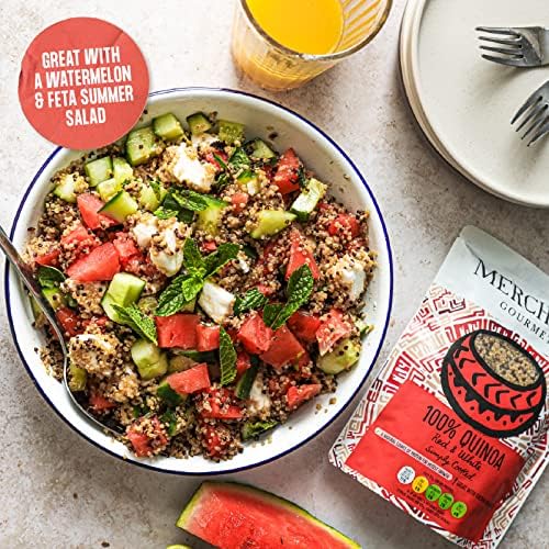 Merchant Gourmet Red & White Quinoa Cooked - Pack of 6 x 250 g Pouches (Ready-to-eat & Vegan)