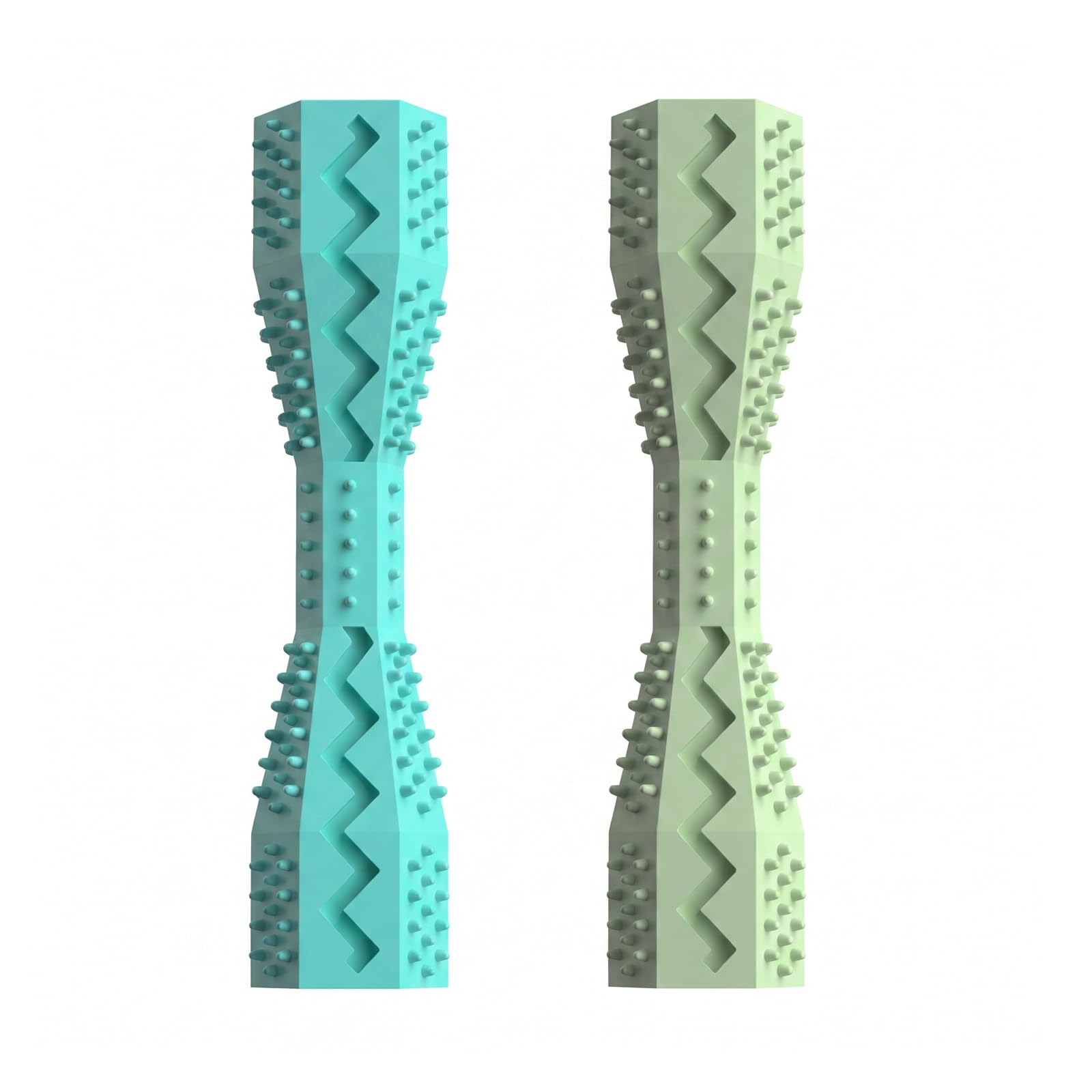 ZPSCXQ 2pcs puppy teething toys, dog chew toys, Dog Puppy Toys Dental Chews Chew Teething Ball Interactive, Natural Rubber Teeth Grinding Rod for Puppies and Adults - Dogs