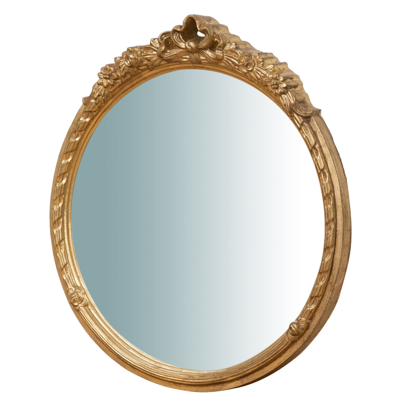 Biscottini Espejo Vintage 47x42 cm | Espejo de Pared baño y Dormitorio | Espejo Entrada