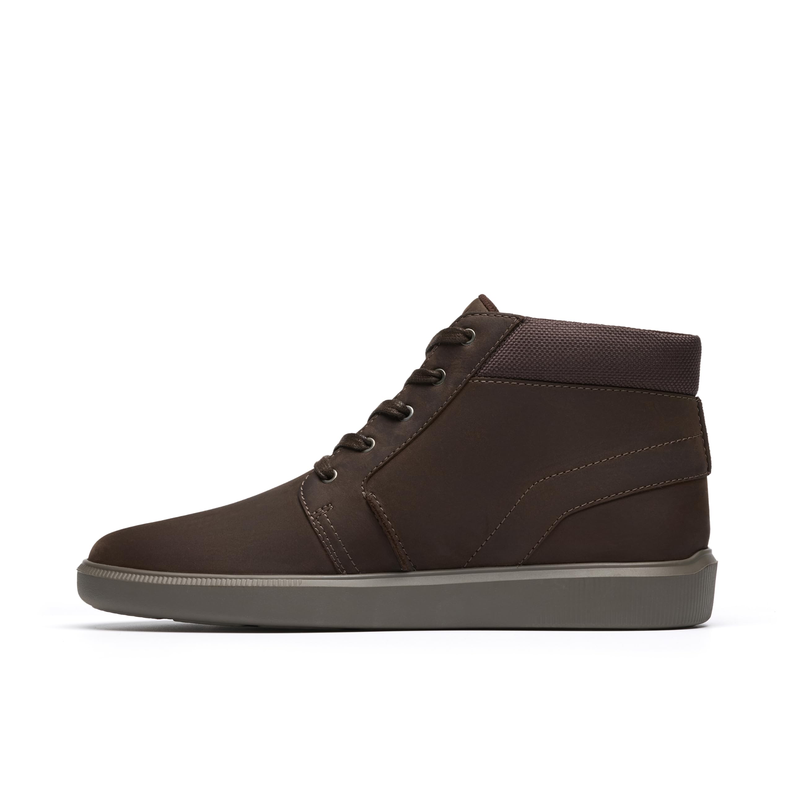 Clarks Men's Brown Brodin Mid Dark Leather Lace Up,Ankle Boots 7.5-Standard Fit