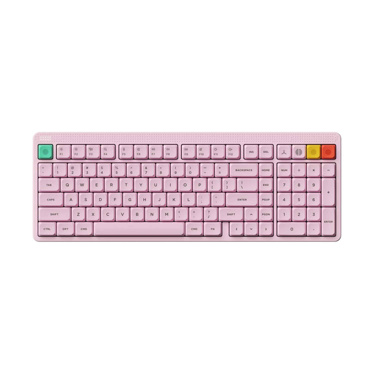 nuphy Node100 Wireless Mechanical Keyboard, Hot Swappable Custom Low Profile Keyboard, 103 Keys Computer Gaming Keyboards, Supports Touch Gestures, PBT Keycaps, RGB Backlit, Bluetooth/2.4GHz/USB-C