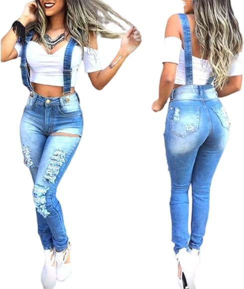 Jeans mit hosenträgern damen Clearance