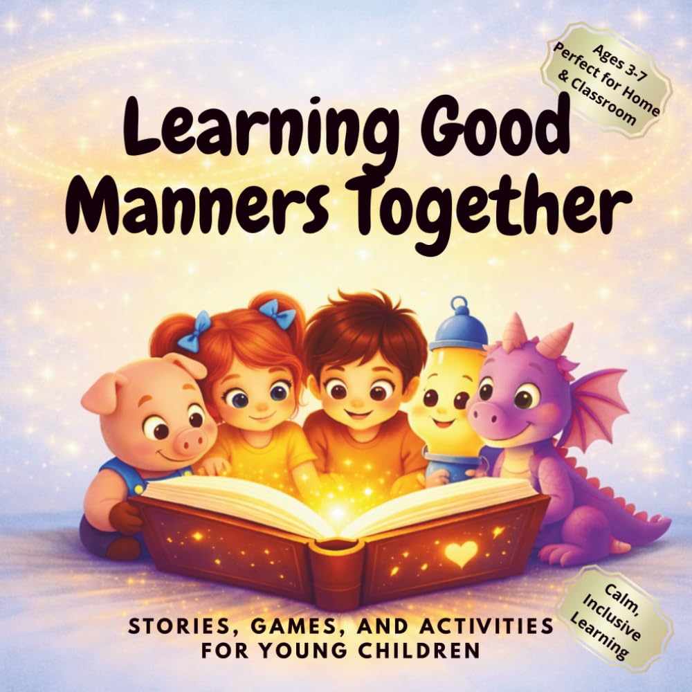 Learning Good Manners Together.: 10 Short Stories That Help Kids Learn Kindness, Respect & Table Manners With Lessons, Reflections, Challenges and Bonus Games for Kids Ages 3–8