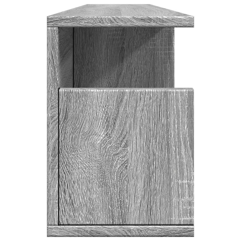 Szafka ścienna, wiszący regał ścienny, regał do przechowywania do biura, sypialni, 100 x 20 x 30 cm, szary, Sonoma materiał drewnopochodny