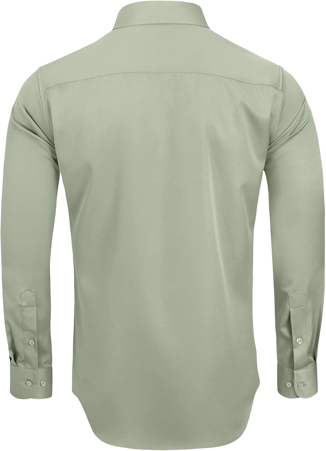 Alimens & Gentle Men's Dress Shirts Long Sleeve Wrinkle-Free Stretch Shirts Solid Formal Button Down Shirt with Pocket - Image 2