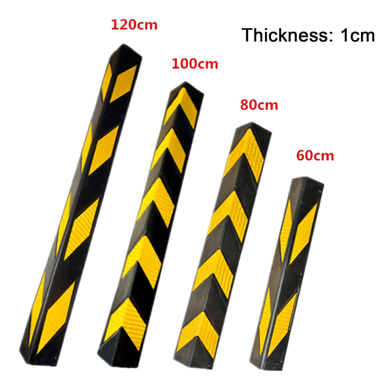 Paraspigoli per Colonna Garage, Proteggi Auto e Muri, in Gomma PVC Flessibile, Protezione per paraurti e Anti-graffio, Protezione per Angoli ad Alta visibilità(60cm)
