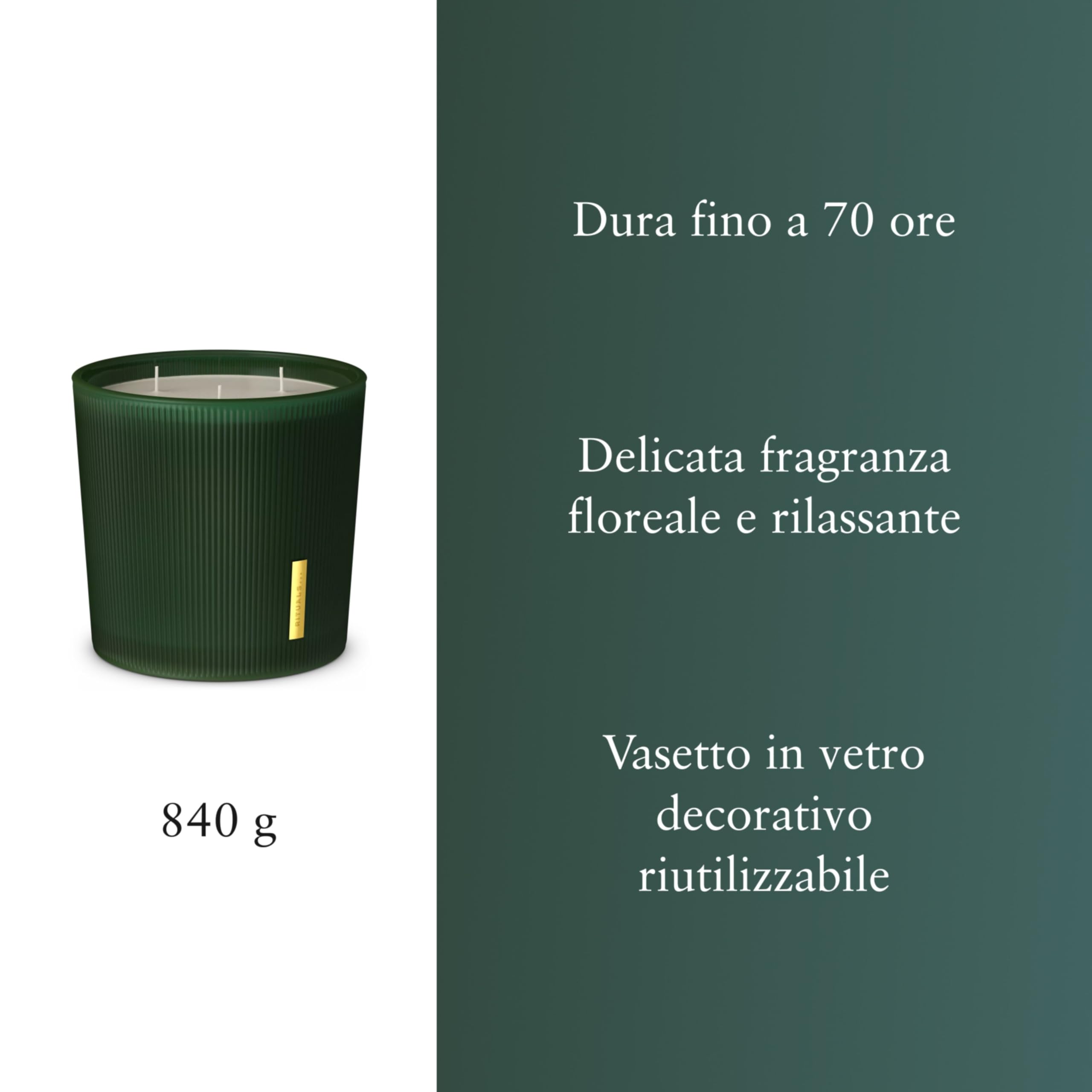 RITUALS Vela Perfumada de The Ritual of Jing – con Flor de Loto y Jujube – Fragancia Duradera – Hasta 70 horas de duración – 1 x 840g
