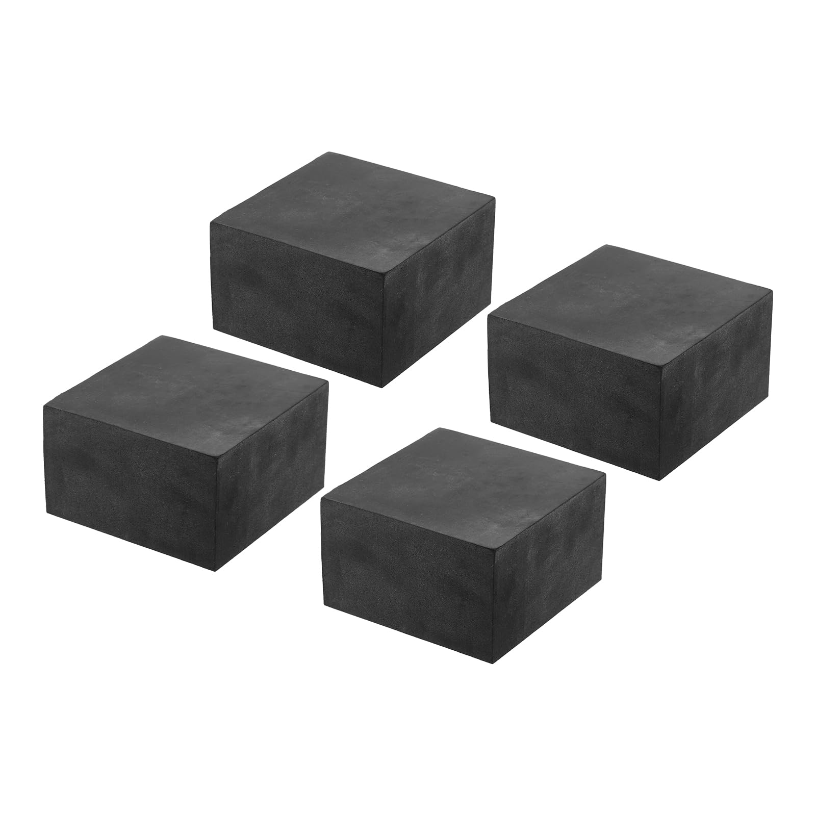 PATIKIL Tappetini in Gomma Antivibranti, 2pz Tappetini Antivibranti Quadrati 3,94" x 3,94" x 2,4" per Condizionatori d'Aria HVAC, Compressori d'Aria, Lavatrici, Asciugatrici, Nero