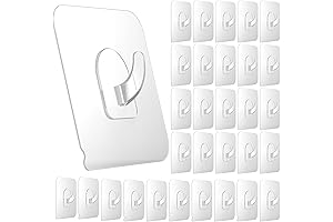 30 Pack Adhesive Hooks for Walls Heavy Duty: Hang and Display Without Surface Damage