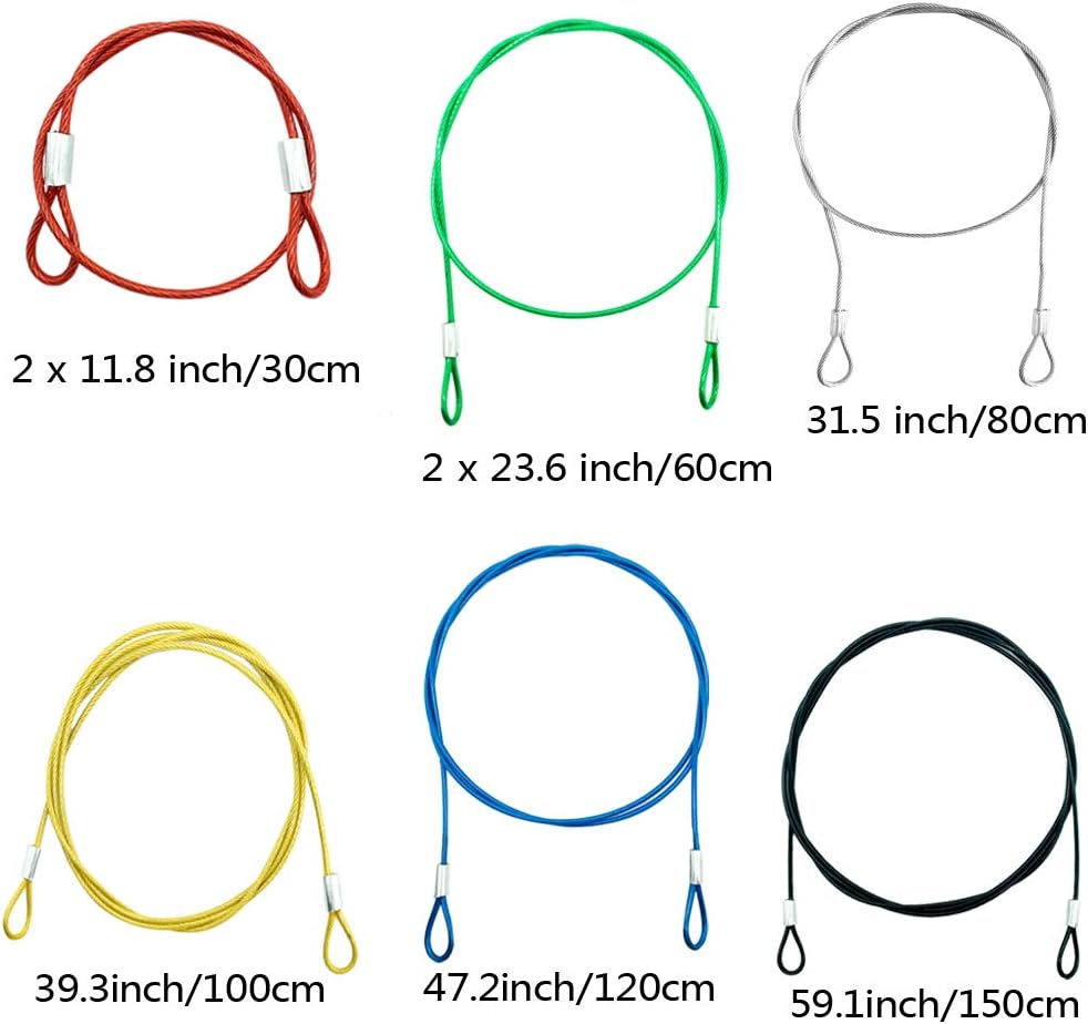 Paquete de 8 correas de seguridad de acero inoxidable, kit de cordón de seguridad con revestimiento colorido compatible con Gopro Hero todas las ediciones, dispositivos de la serie de cámaras de acción y otros equipos aplicables Colombia