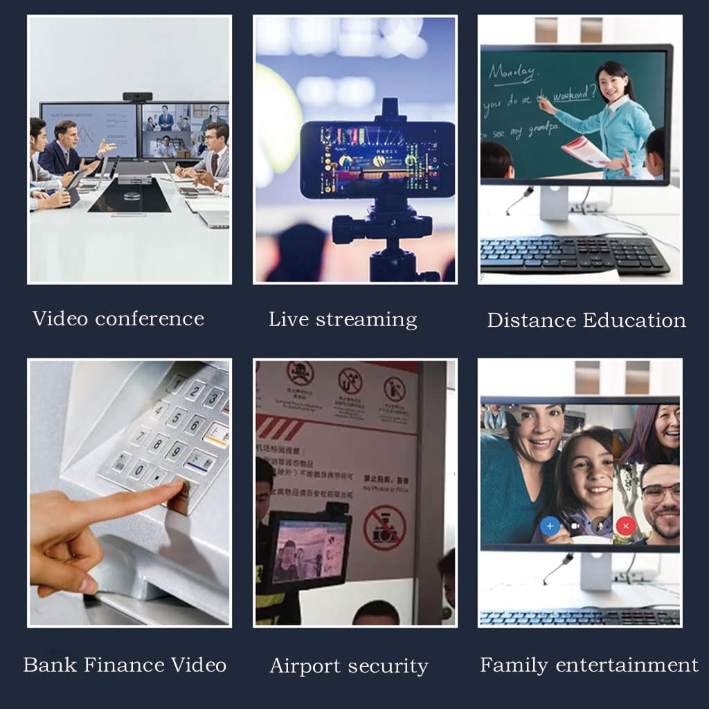 Kamera Internetowa 4K, Kamera Internetowa USB Z Migawką Prywatności, Mikrofony Z Redukcją Szumów, Inteligentne Ustawianie Ostrości, Plug & Play, Dla Skype/TikTok/YouTube