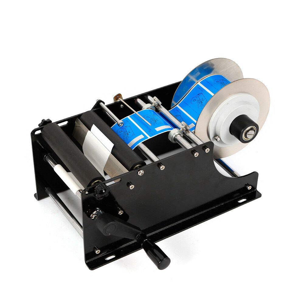 Etichettatrice manuale per bottiglie rotonde, etichettatrice per bottiglie regolabile MT-30 30 volte/min, per bottiglie rotonde su industrie alimentari, chimiche, cosmetiche, mediche