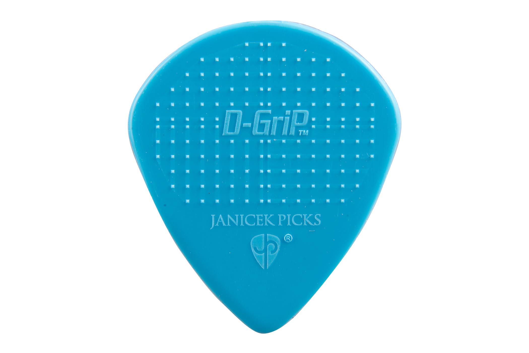 D-Grip Plectrum, Janicek Nylon Picks, Jazz A-small shape, 1.00 mm Sky Blue, Pack of 6, with non-slip textured surface - Image 2
