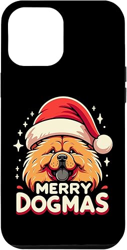 iPhone 13 Pro Max Merry Dogmas Christmas Chow Chow Dog Santa Hat Xmas Case