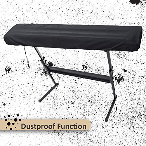 61/88 Keys Electronic Piano Keyboard Dust Cover Coosoo Waterproof Stretchable Digital Paino Protector Bags With Adjustable Elastic Cord Clasp Black For Yamaha Casio,Roland #TOP1