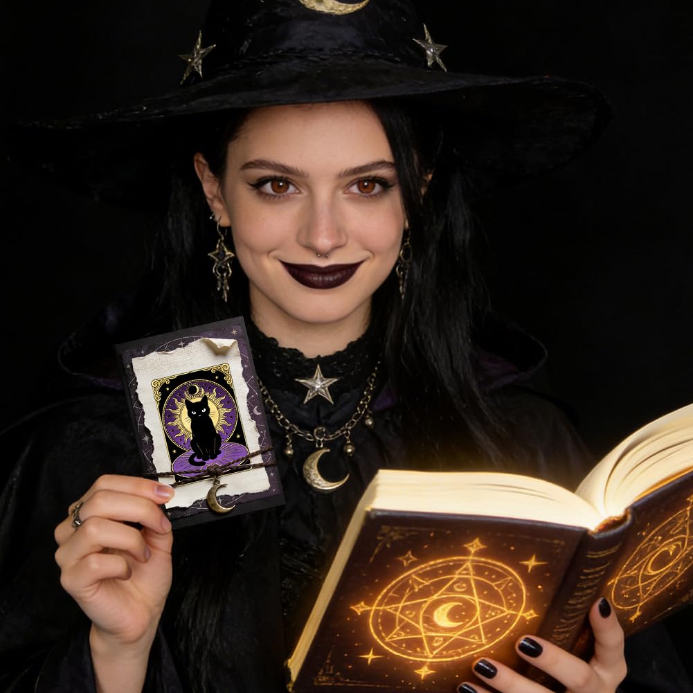 Sello de silicona con patrón de gato misterioso para manualidades, álbumes de recortes y tarjetas, decoración de manualidades, 6.3 x 4.3 pulgadas