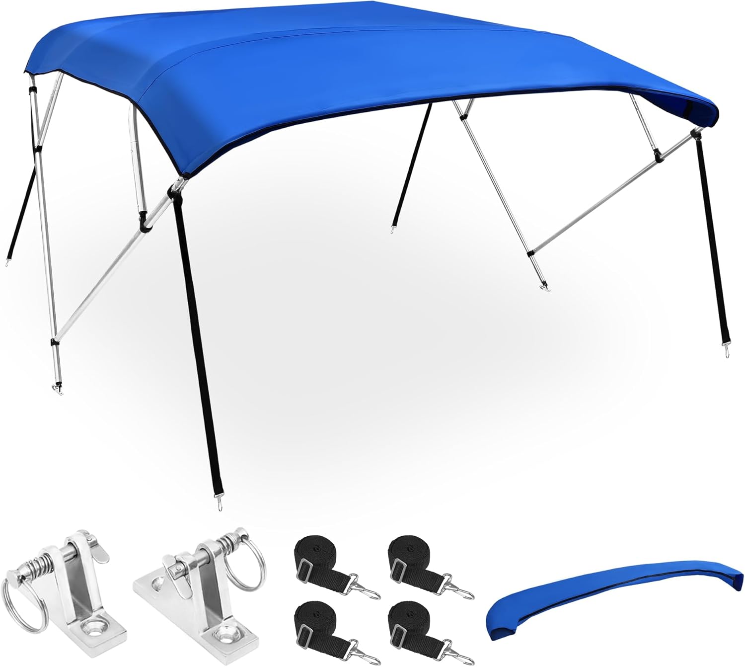 X AUTOHAUX 4 Bow Bimini Top Cover Boat Canopy 600D Canvas