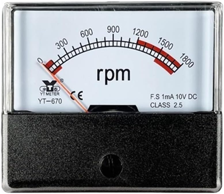 YT670 Pointer Tachometer 1800 RPM r/min Voltage DC10V 220V AC30V DH670(DC 1800RPM 10V)