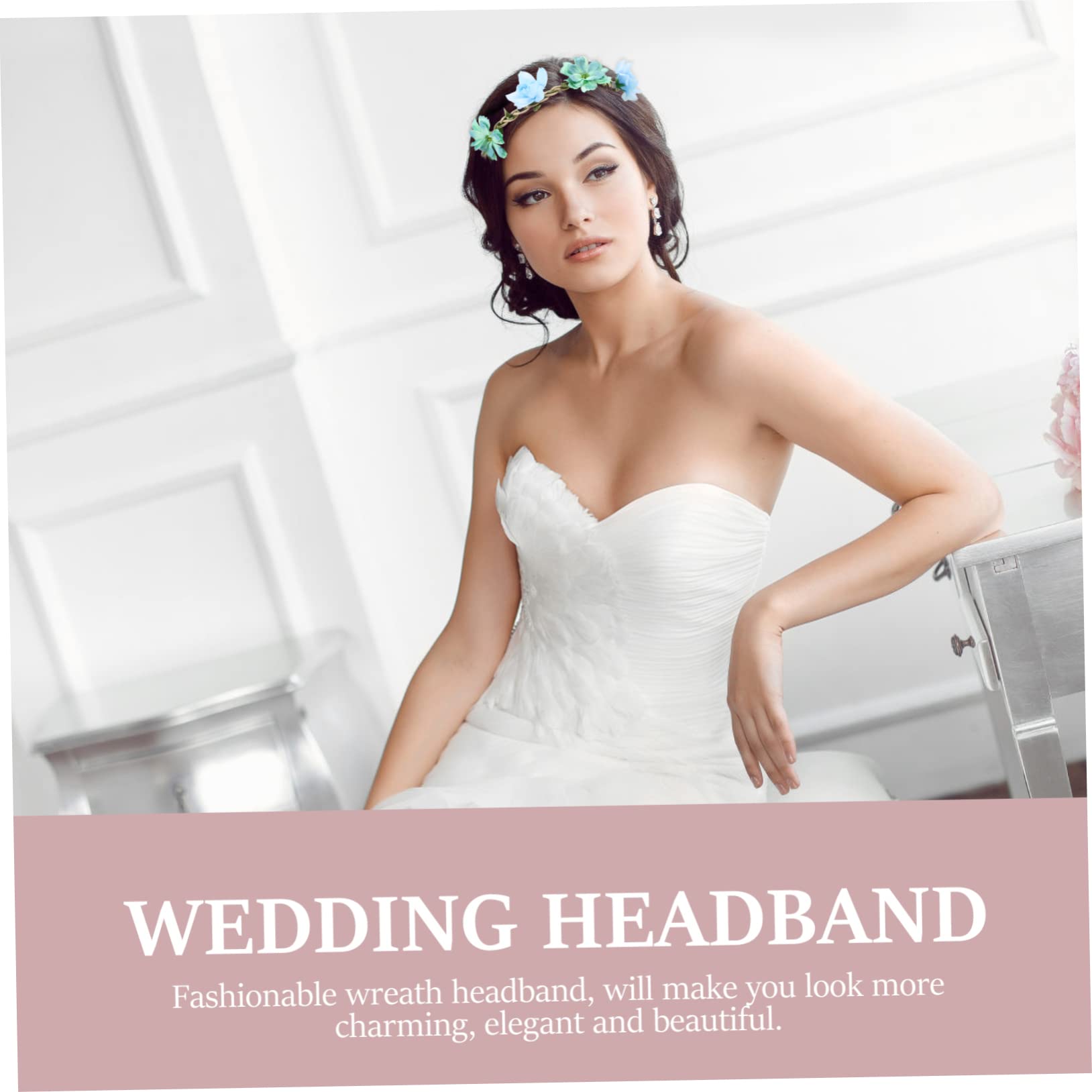 18stücke Teiliges Braut Blumenkranz Haarschmuck Für Hochzeiten Fotografie Und Festivals Elastisches Leichtes Design Mit Lebensechten Farben Und Hautfreundlichen Materialien