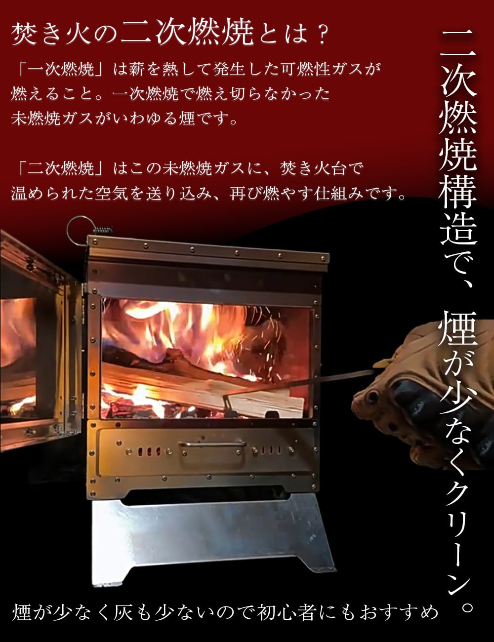 Amazon.co.jp: COYOTE CAMP 薪ストーブ 【二次燃焼】焚火 耐熱ガラス窓