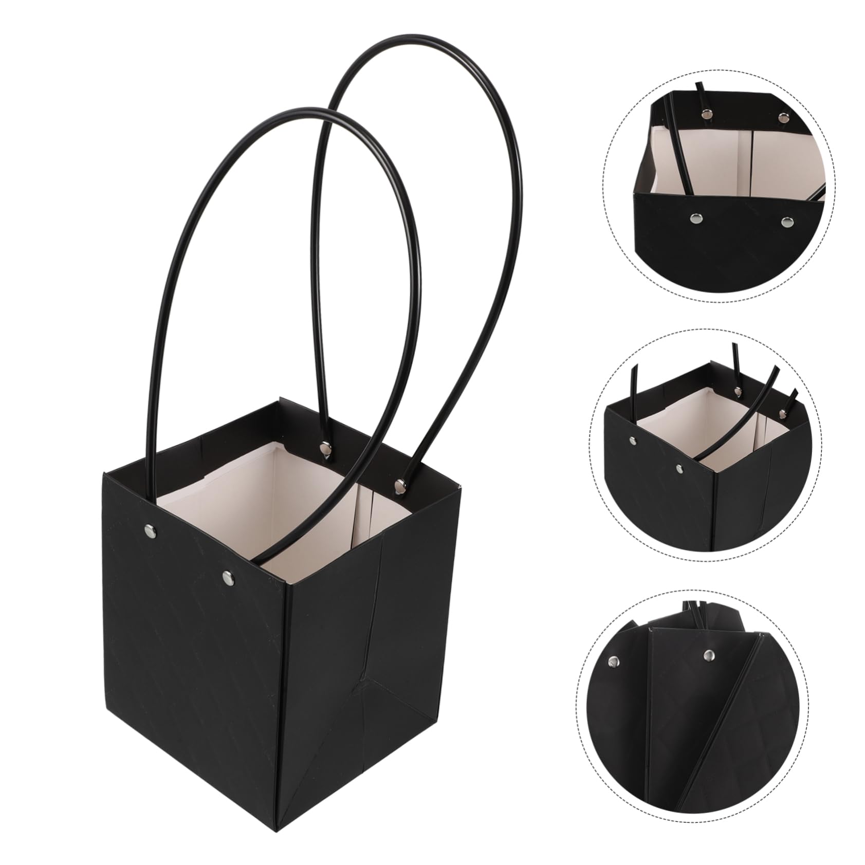 ABOOFAN 10stücke Blumenstrauß-tasche aus Kraftpapier mit Henkel Blumenpapierfarben Rechteckige Geschenktüten für Gestecke für Floristen und Hochzeitsarrangements