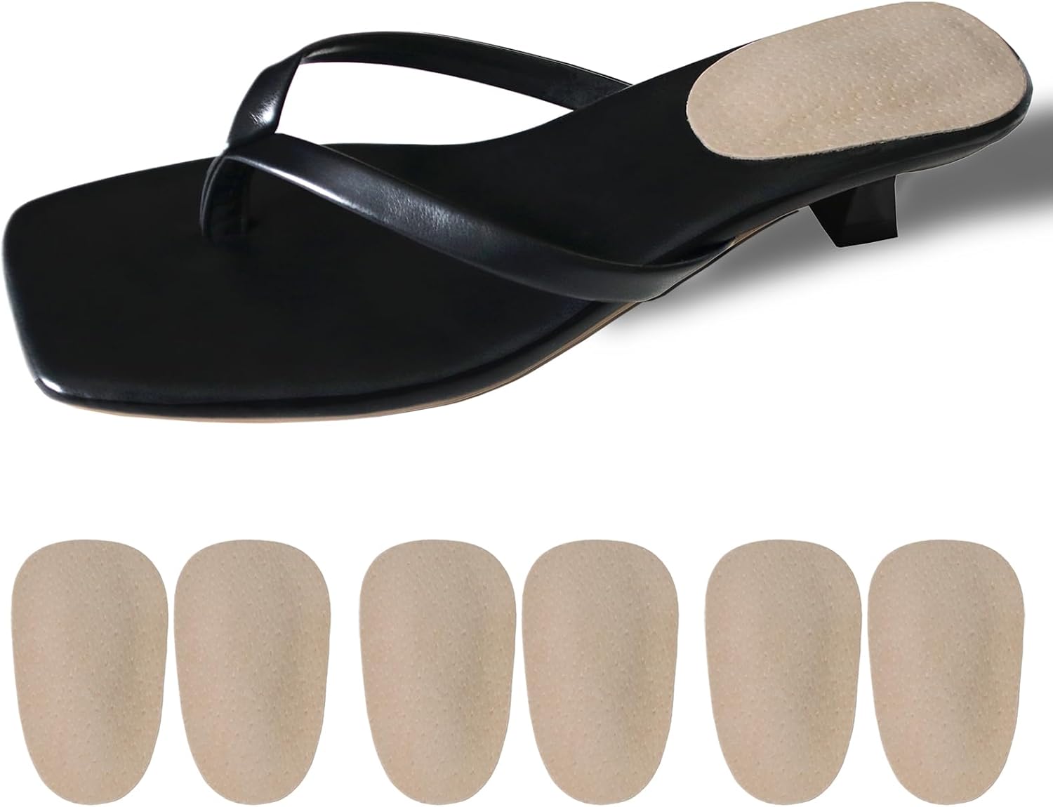 (3 Pairs) Pigskin Heel Cushions Cups for Plantar Fasciitis