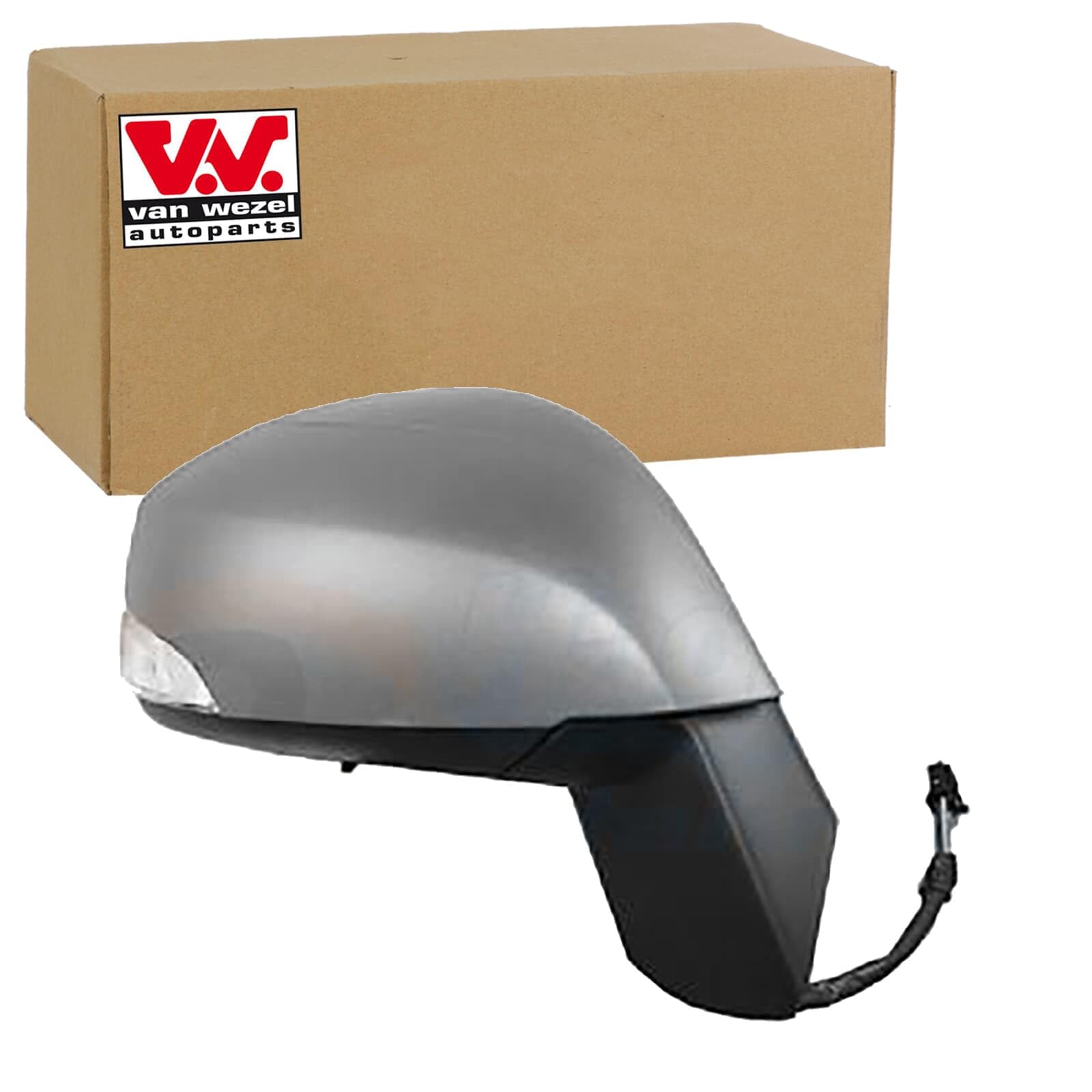 VAN WEZEL 4380818 Espejo retrovisor espejo completo convexo para ajuste elect. espejo calefactable derecha Compatible con RENAULT GRAND Scénic 3 JZ0/1 Scénic 3 JZ0/1