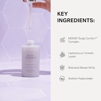MONAT Scalp ComfortTM Rebalancing Serum - Hydrating & Soothing for Sensitive Scalp, Naturally Derived, Lightweight Cooling Formula for Lasting Relief & Balance | 50 ml / 1.7 fl. oz.