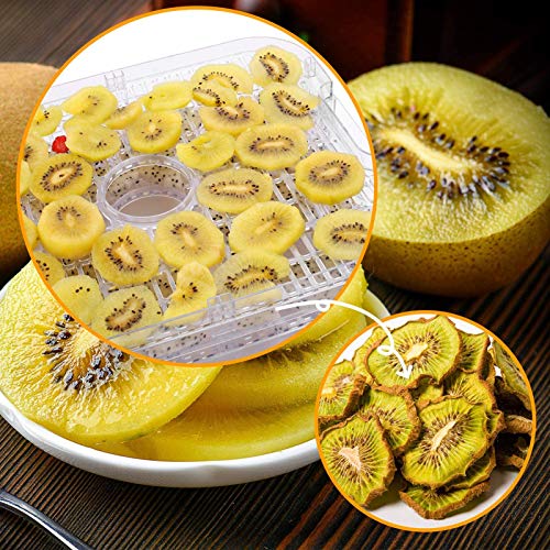 Meykey Dörrautomat mit Temperaturregler, Dörrgerät für Lebensmittel, Fleisch Frucht Gemüsetrockner mit Timer, Dehydrator, BPA-frei (8 Etagen/400W) – Bild 8