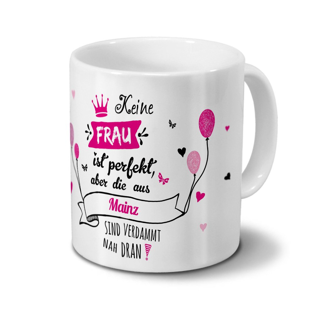 Personalisiert: Tasse „Katja“ Mit Spruch – Weißer Kaffeebecher 325 Ml, Spülmaschinenfest & Kratzfest
