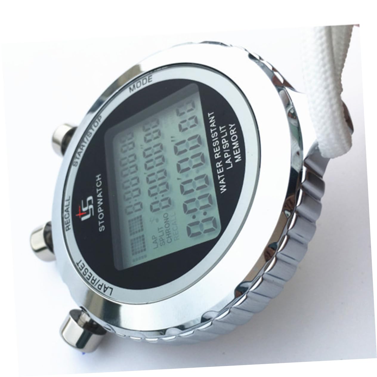 Cabilock Cronometro Digitale Portatile Professionale Con Timer Elettronico e Cronografo Lcd a 3 Righe, Contatore Multifunzione Per Allenamento Sportivo e Gestione Pausa in Palestra