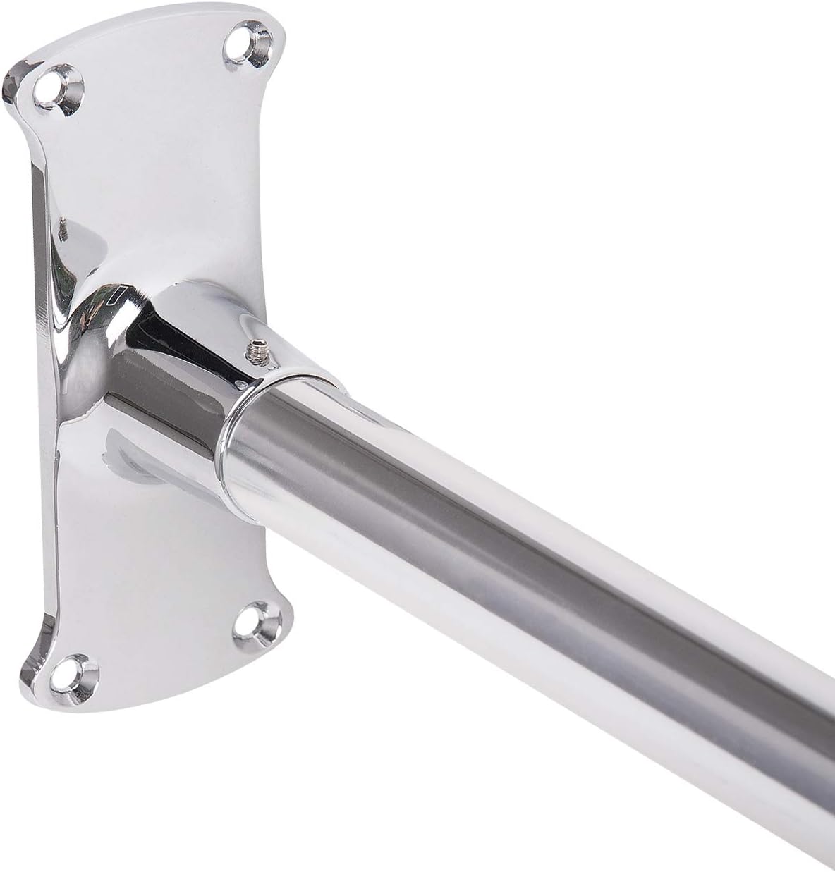 Utopia Alley Rustproof Wall Mounted L-Shaped Corner Shower Curtain Rod | Adjustable Shower Curtain Rod for Bathroom Bathtub, Includes Mounting Brackets and Screws, Chrome Color (66"L x 28"W)