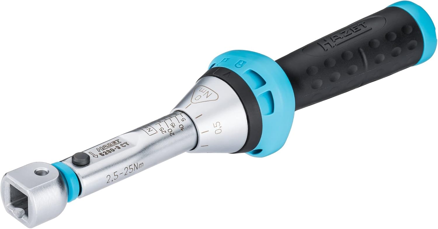 Hazet 5280-3CT Torque Wrench with 9 x 12mm Insert, 2.5-25 Nm