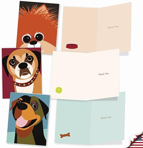 Miniatura 3 de The Best Card Company - 10 tarjetas de agradecimiento en caja con sobres, juego de papelería de agradecimiento animal para hombres, mujeres y niños