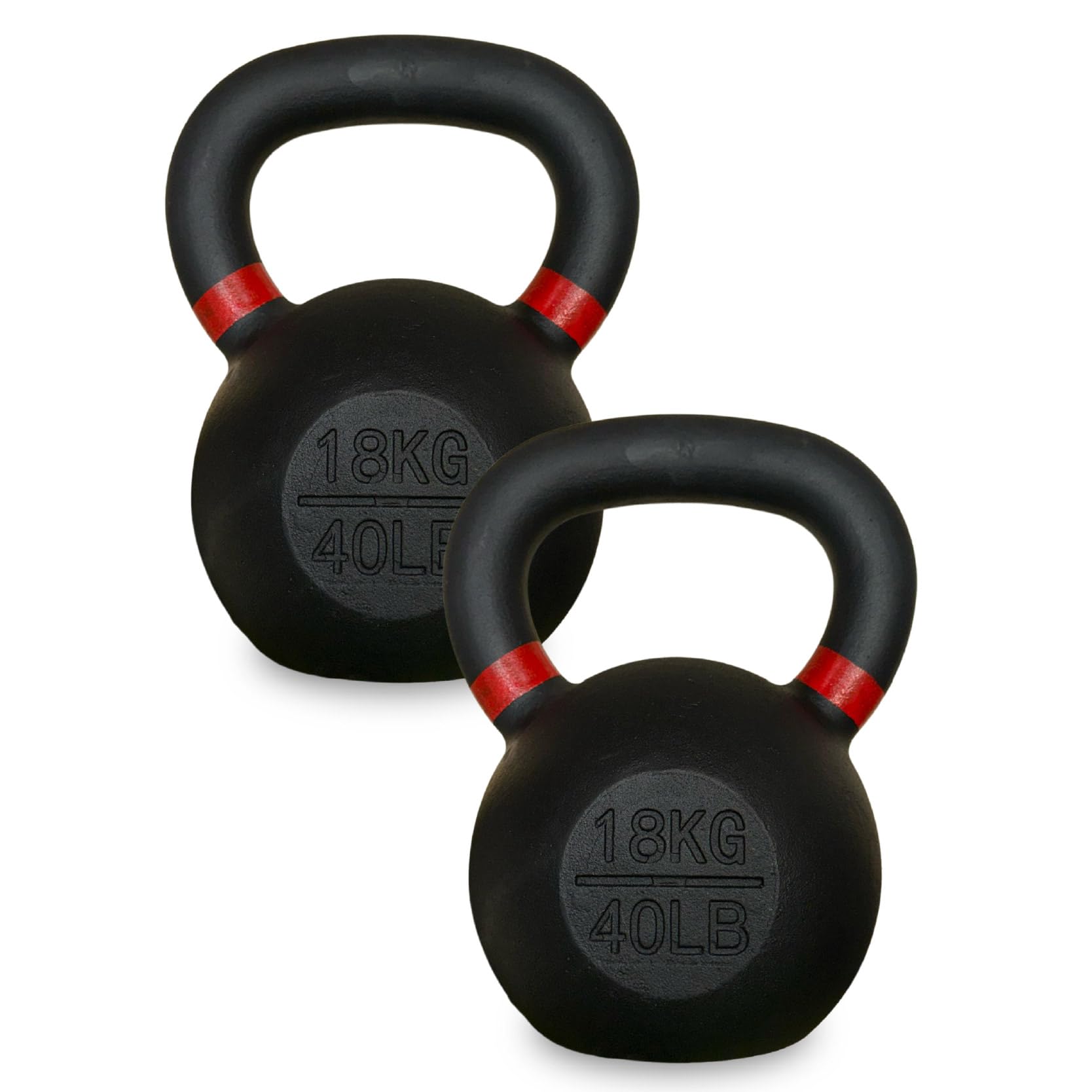 Cast Iron Kettlebell Weight Set 4Kg–32Kg Strength Training Equipment for Home Gym, Fitness, Bodybuilding & Full-Body Workout (Pair, 18Kg)