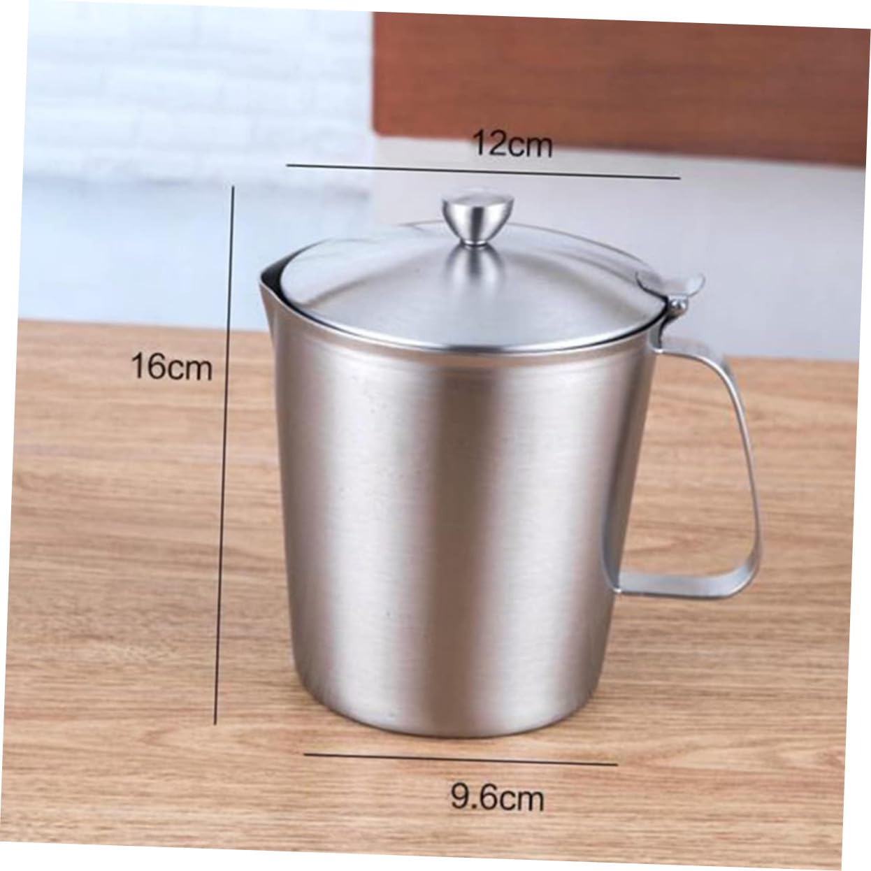 BESPORTBLE Tasse à Mesurer avec Couvercle Graduée pour Latte Art Pichet à Lait pour Expresso