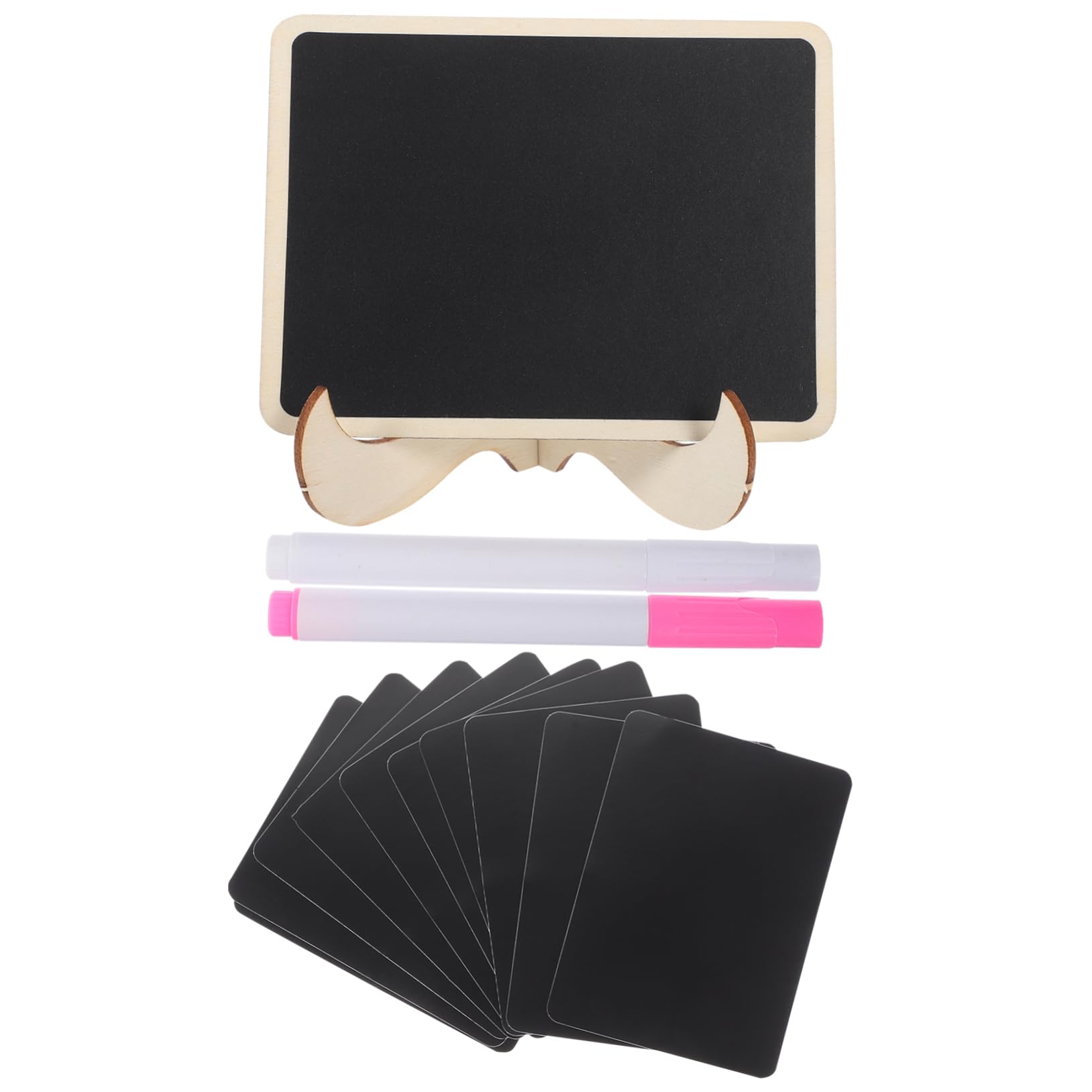 DOITOOL 5 Juegos Mini Pizarra Soporte Tablero Reutilizable Mensajes Decoración de Escritorio Fiestas Bodas