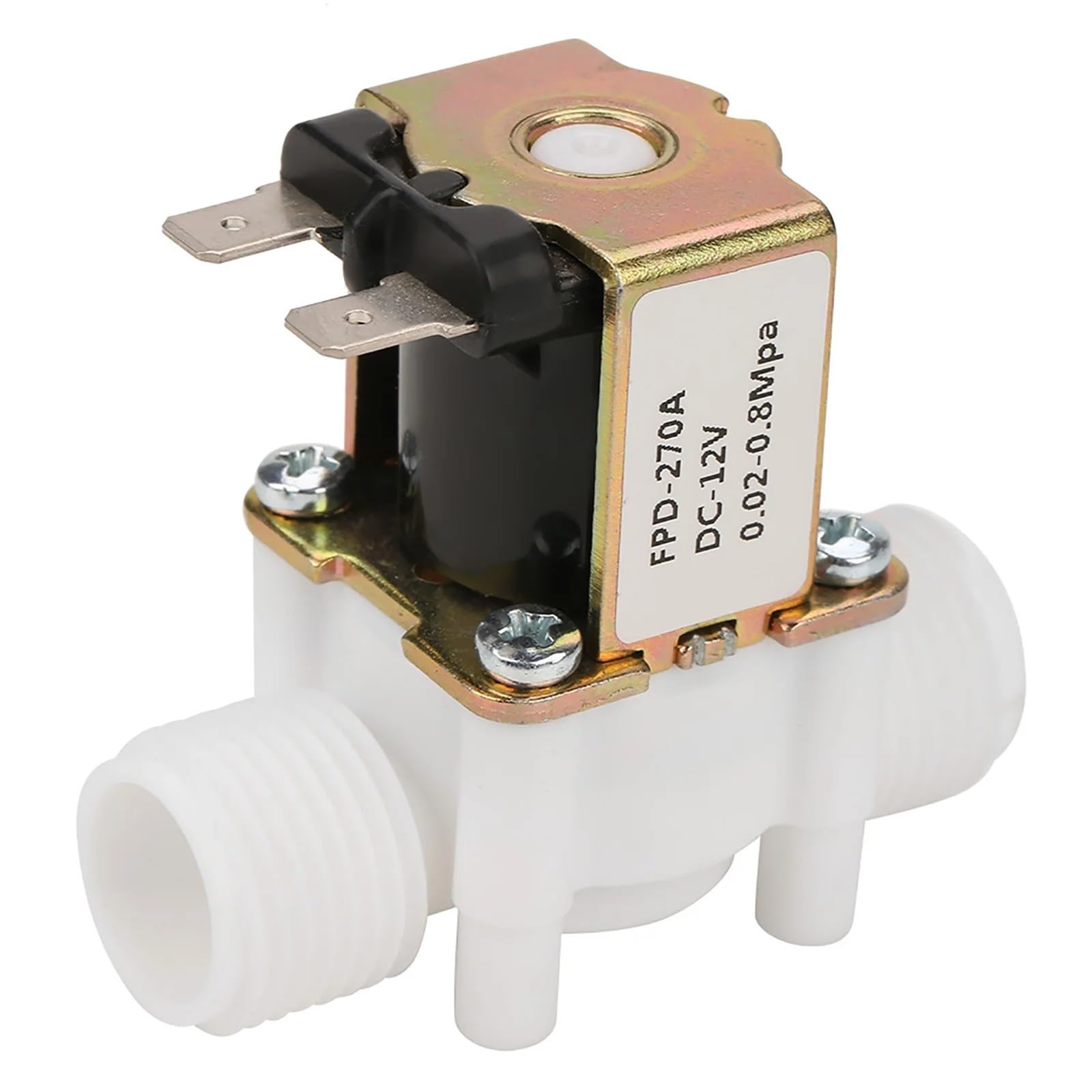 Jpvlcndj 12V Solenoid Valve G1/2" Nc Plastic Electrical Inlet Solenoid Water Valve For Water Dispense Water Valve N/C Solenoid Valve
