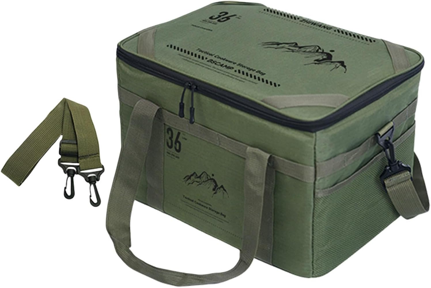 キャンプバッグ | 36L 漏れ防止バッグ | 断熱大容量ダッフル、軽量バッグ | 再利用可能なポータブルソフトアイスチェスト |