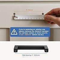 Vista 3 de KNOBWELL Paquete de 20 manijas de cajón de barra cuadrada de 4 pulgadas, color negro, manijas de armario de cocina, tiradores de cajón negros