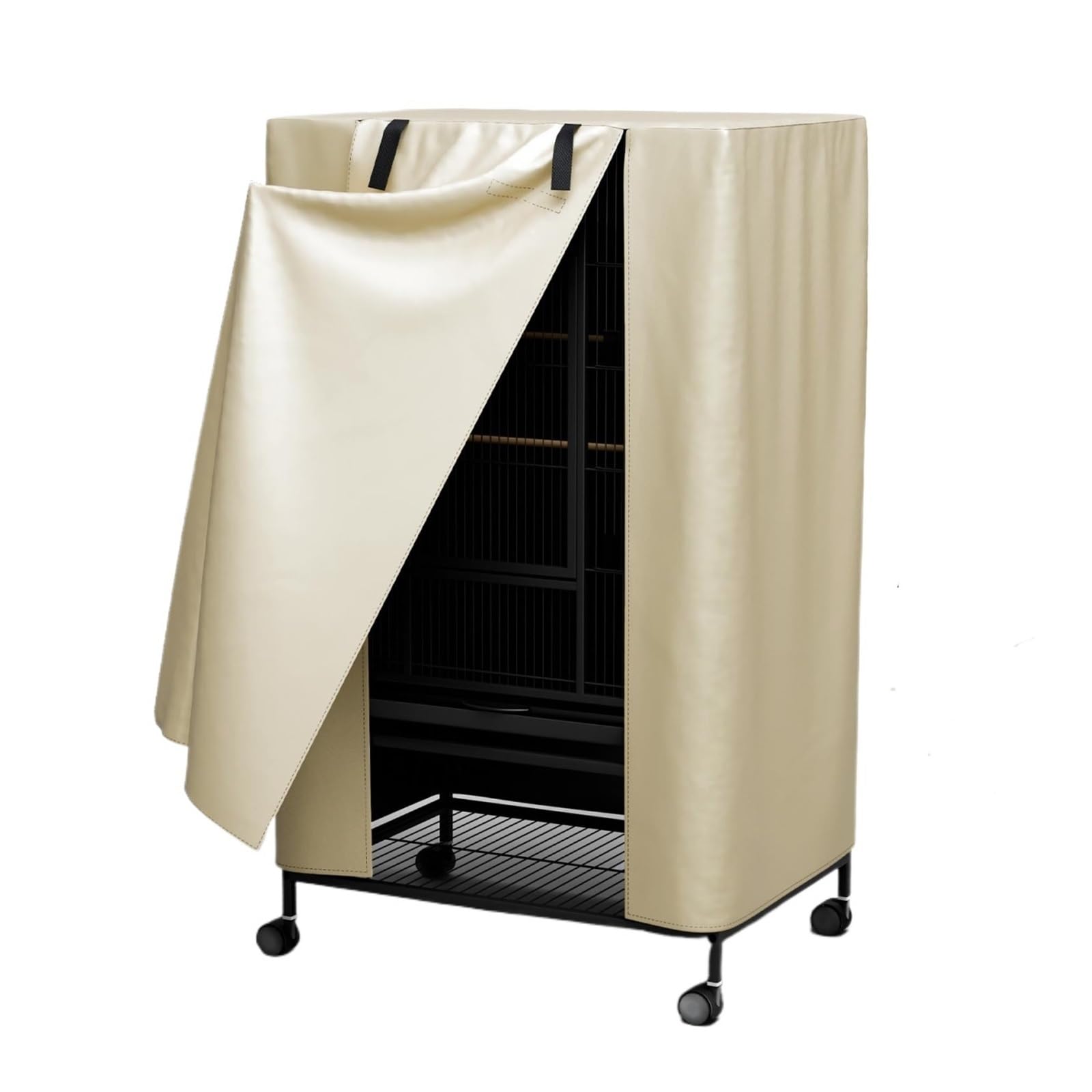 Netzabdeckung für Vogelkäfige, BirdCageCover IndoorOutdoor SmallTier Abnehmbares Oberteil, atmungsaktiv, 3 Farben, 4 Größen(Beige,97X61X122cm)